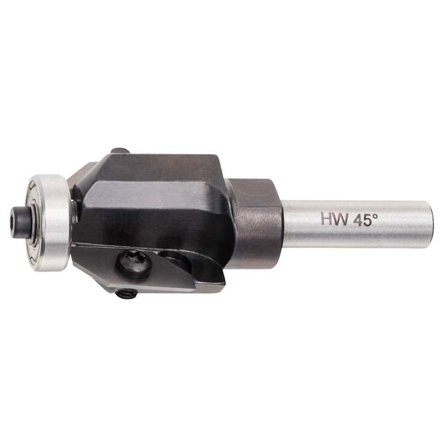 Holzbearbeitung Fräser Mit Kugellager - 45° Hartmetall Fräser 29mm Schaft 8mm Fasefräser